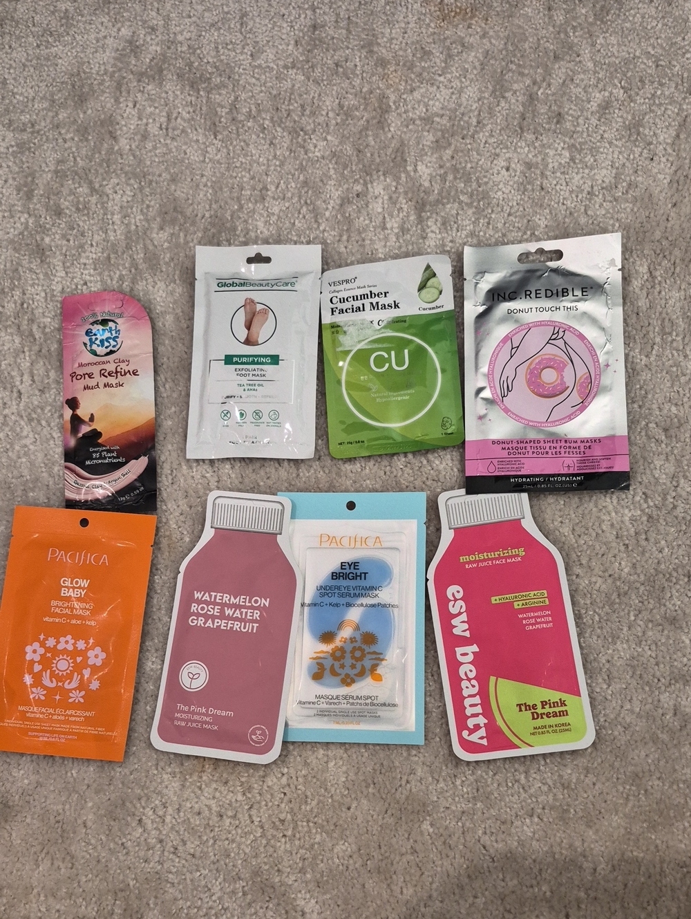 Assorted Facial Sheet Masks Sets (8) NEW